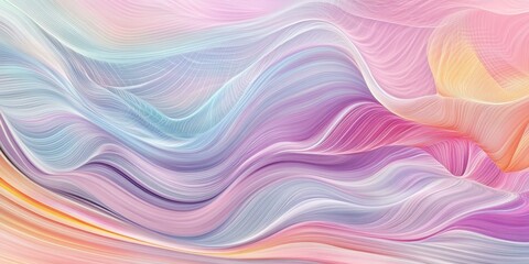 Sticker - Abstract wavy background with pastel colors.