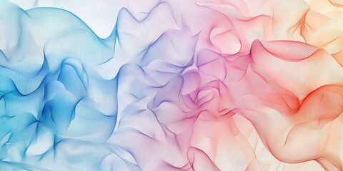 Poster - Abstract colorful wavy lines on white background.