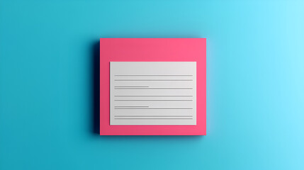 Wall Mural - Minimalist Pink and Blue Notebook Mockup