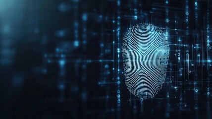 Fingerprint combined with voice recognition waveforms, Biometric technology, Multi-factor authentication concept