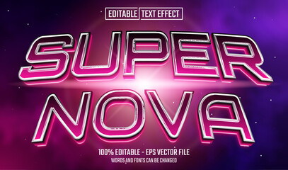 Canvas Print - super nova editable text effect