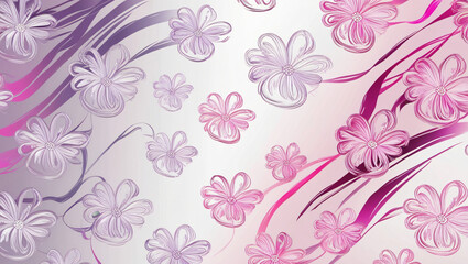 Sticker - seamless floral pattern