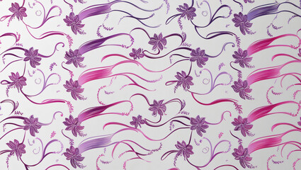 Sticker - seamless floral background