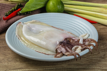 Canvas Print - Raw fresh cuttlefish for cooking