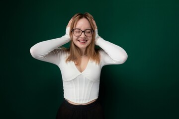 Woman Wearing Glasses and White Shirt