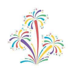 Sticker - Rainbow Fireworks Element