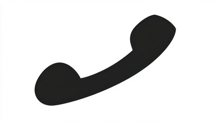 Phone icon in black on white background - communication concept symbol.