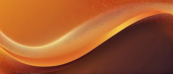 Canvas Print - Abstract Orange and Brown Wave Background