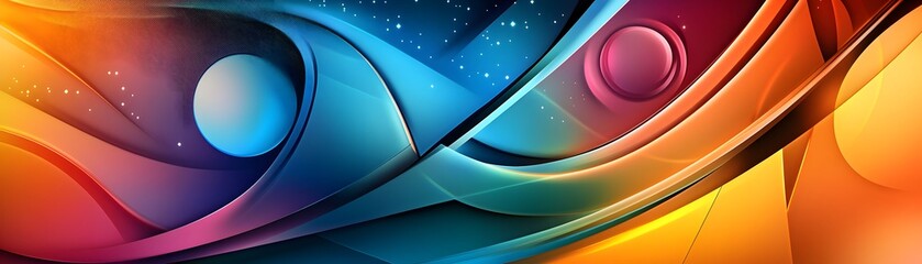 Wall Mural - Abstract Colorful Swirls Background.