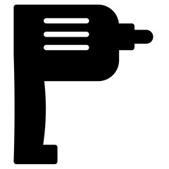 Drill Repair Bore Glyph Icon