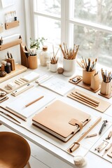 Wall Mural - Artist Workspace with Natural Light.