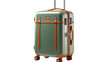 © hamad - classic vintage travel suitcase and trolley bag, studio view, isolated on transparent background.
