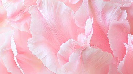 Poster - Soft Pink Tulip Petals Close Up Macro Texture