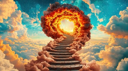 Wall Mural - Stairway to Heaven.