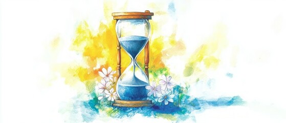 Canvas Print - Time Rebirth, Hourglass