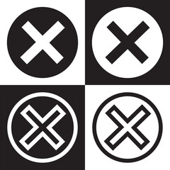 Wall Mural - close vector icon. delete icon vector. cross sign. wrong sign. reject icon. cancel icon. cross. proh