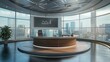 © Julia - Office video conferencing, virtual studio background. Ideal for internet calls, webinars or online meetings. A 3D rendering VR backdrop, that simply gives a professional look to your internet calls