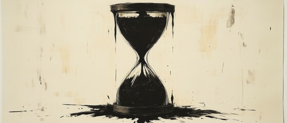 Wall Mural - The Weight of Time, Hourglass