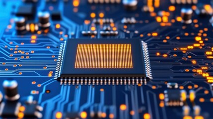 Poster - Circuit Board Chip.