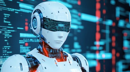 Poster - AI Robot Closeup.