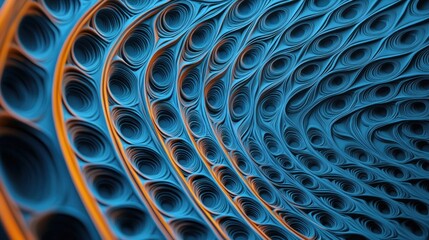 Aufkleber - Abstract Blue Swirls.