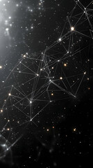 Wall Mural - Abstract Background of Constellation Network with Stars, Lines, and Points