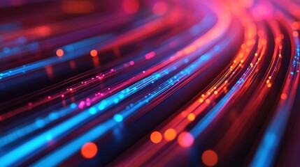 Poster - Abstract Fiber Optic Lights.