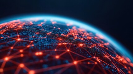 Fototapete - Global Network Connection.