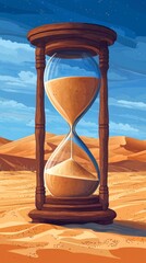 Wall Mural - Temporal Mirage, Hourglass