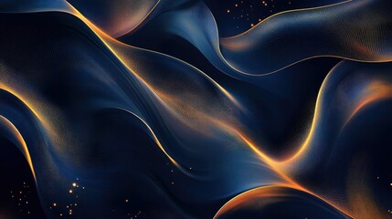 Wall Mural - Abstract vector background with elegant, dynamic wavy lines in a glamorous color palette, adding a touch of luxury and refinement.