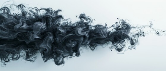 Canvas Print -  A black-and-white image of smoke emerging from the back of another black-and-white photo (If necessary, another can be replaced with a specific descriptor for clarity