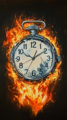 Wall Mural - Flames of Urgency, Stopwatch