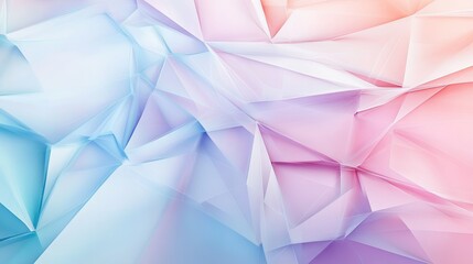 Wall Mural - Layered 3D abstract background with overlapping transparent polygons in soft pastel tones, creating a serene and sophisticated visual. -