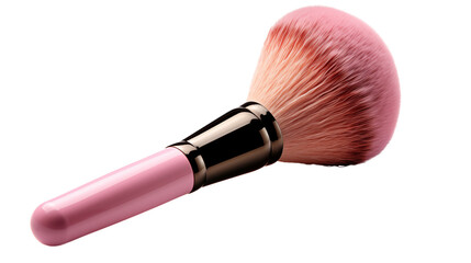 luxury beauty cosmetic makeup brush, studio view, isolated on transparent background.