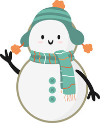 Wall Mural - Christmas Snowman Illustration