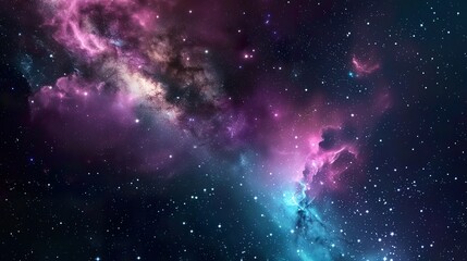 Wall Mural - Nebula_galaxy_night_sky_Space_background