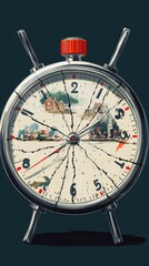 Canvas Print - Temporal Fractures, Stopwatch