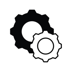 development glyph icon with white background vector stock illustration