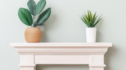 Person dusting off a mantelpiece, keeping the living room tidy