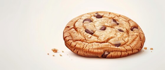 Wall Mural -  A chocolate chip cookie with one bite each taken from its center