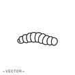 © Gilbert-Illustration - caterpillar icon, worm or larvae, plant pest, thin line symbol isolated on white background concept, editable stroke eps 10 vector illustration