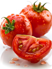 Wall Mural - Real photo of tomato without background