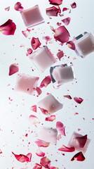 Sticker - Floating soap with rose petals