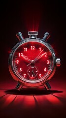 Canvas Print - Crimson Countdown, Stopwatch