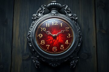 Canvas Print - Crimson Countdown, Stopwatch