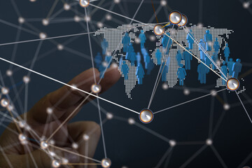 Poster - Structure of world economy, communication network global