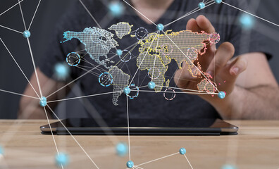 Poster - Structure of world economy, communication network global