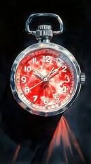 Wall Mural - Crimson Countdown, Stopwatch