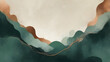 © MA.DesignWorks - Rough texture background merging different colors and shapes, Forest Green, Copper, Cream