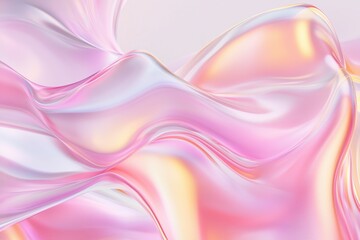 Vibrating holographic liquid textures with glossy shimmering coating, abstract liquid motion background, pastel neon colors, 3D rendering of colorful abstract background.